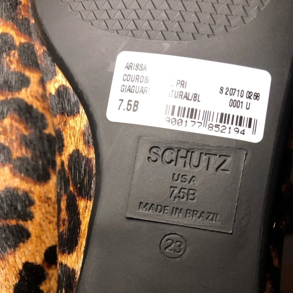 SCHUTZ Animal Print Women's Flats NWT NWB size 7.5